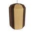 GloboStar® PROVEGLIA 02076 Boho Φωτιστικό Οροφής Μονόφωτο 1 x E27 AC220-240V IP20 - Φ50 x Υ80cm - Μπεζ με Καφέ Λεπτό Νήμα Βαμβακερό Πλέγμα Καμπάνα - 5 Χρόνια Εγγύηση - ledmania.gr