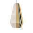 GloboStar® SALERNO 02079 Boho Φωτιστικό Οροφής Μονόφωτο 1 x E27 AC220-240V IP20 - Φ50 x Υ90cm - Μπεζ με Λευκό και Γαλάζια με Μαύρη Λεπτομέρεια Λεπτό Νήμα Βαμβακερό Πλέγμα Καμπάνα - 5 Χρόνια Εγγύηση - ledmania.gr