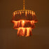 GloboStar® MISSOULA 02086 Boho Κρεμαστό Φωτιστικό Οροφής Μονόφωτο 1 x E27 AC220-240V IP20 - Φ30 x Υ40cm - Ροζ Λεπτό Νήμα Βαμβακερό και Χρυσό Μεταλλικό Πλέγμα - 5 Χρόνια Εγγύηση - ledmania.gr