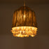 GloboStar® HUAN 02092 Boho Φωτιστικό Οροφής Μονόφωτο 1 x E27 AC220-240V IP20 - Φ40 x Υ45cm - Μπεζ με Λευκό Λεπτό Νήμα Βαμβακερό Πλέγμα Καμπάνα - 5 Χρόνια Εγγύηση - ledmania.gr