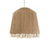 GloboStar® STARVALLEY 02093 Boho Κρεμαστό Φωτιστικό Οροφής Τρίφωτο 3 x E27 AC220-240V IP20 - Φ80 x Υ80cm - Μπεζ Λεπτό Σχοινί Τριχιά Καμπάνα - 5 Χρόνια Εγγύηση - ledmania.gr