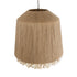 GloboStar® STARVALLEY 02093 Boho Κρεμαστό Φωτιστικό Οροφής Τρίφωτο 3 x E27 AC220-240V IP20 - Φ80 x Υ80cm - Μπεζ Λεπτό Σχοινί Τριχιά Καμπάνα - 5 Χρόνια Εγγύηση - ledmania.gr