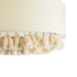 GloboStar® GINGER 02100 Boho Κρεμαστό Φωτιστικό Οροφής Μονόφωτο 1 x E27 AC220-240V IP20 - Φ50 x Υ25cm - Μπεζ Υφασμάτινο με Μπεζ Λεπτό Νήμα Πλέγμα Βαμβακερό Καπέλο - 5 Χρόνια Εγγύηση - ledmania.gr