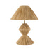 GloboStar® LUANA 02107 Boho Επιτραπέζιο Φωτιστικό Μονόφωτο 1 x E27 AC220-240V IP20 - Φ40 x Υ50cm - Μπεζ Καφέ Φυσική Ράφια Άχυρο Καπέλο - 5 Χρόνια Εγγύηση - ledmania.gr