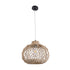GloboStar® ECUADOR 02115 Boho Κρεμαστό Φωτιστικό Οροφής Μονόφωτο 1 x E27 AC220-240V IP20 - Φ35 x Υ28cm - Μπεζ Seagrass - Φύκι Πλέγμα Καμπάνα - 5 Χρόνια Εγγύηση - ledmania.gr