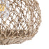 GloboStar® ECUADOR 02115 Boho Κρεμαστό Φωτιστικό Οροφής Μονόφωτο 1 x E27 AC220-240V IP20 - Φ35 x Υ28cm - Μπεζ Seagrass - Φύκι Πλέγμα Καμπάνα - 5 Χρόνια Εγγύηση - ledmania.gr