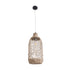 GloboStar® NIMBLIN 02116 Boho Κρεμαστό Φωτιστικό Οροφής Μονόφωτο 1 x E27 AC220-240V IP20 - Φ23 x Υ50cm - Μπεζ Seagrass - Φύκι Πλέγμα Καμπάνα - 5 Χρόνια Εγγύηση - ledmania.gr