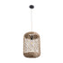 GloboStar® NIMBLIN 02117 Boho Κρεμαστό Φωτιστικό Οροφής Μονόφωτο 1 x E27 AC220-240V IP20 - Φ28 x Υ40cm - Μπεζ Seagrass - Φύκι Πλέγμα - 5 Χρόνια Εγγύηση - ledmania.gr