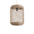 GloboStar® NIMBLIN 02117 Boho Κρεμαστό Φωτιστικό Οροφής Μονόφωτο 1 x E27 AC220-240V IP20 - Φ28 x Υ40cm - Μπεζ Seagrass - Φύκι Πλέγμα - 5 Χρόνια Εγγύηση - ledmania.gr