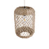 GloboStar® NIMBLIN 02117 Boho Κρεμαστό Φωτιστικό Οροφής Μονόφωτο 1 x E27 AC220-240V IP20 - Φ28 x Υ40cm - Μπεζ Seagrass - Φύκι Πλέγμα - 5 Χρόνια Εγγύηση - ledmania.gr