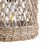 GloboStar® NIMBLIN 02120 Boho Κρεμαστό Φωτιστικό Οροφής Μονόφωτο 1 x E27 AC220-240V IP20 - Φ20 x Υ20cm - Μπεζ Seagrass - Φύκι Πλέγμα - 5 Χρόνια Εγγύηση - ledmania.gr