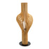 GloboStar® MIHIRO 02150 Boho Επιδαπέδιο Φωτιστικό Μονόφωτο 1 x E27 AC220-240V IP20 - Μ48 x Π48 x Υ120cm - Καφέ Ξύλινο με Μαύρη Μεταλλική Βάση Πλέγμα - 5 Χρόνια Εγγύηση - ledmania.gr