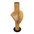 GloboStar® MIHIRO 02150 Boho Επιδαπέδιο Φωτιστικό Μονόφωτο 1 x E27 AC220-240V IP20 - Μ48 x Π48 x Υ120cm - Καφέ Ξύλινο με Μαύρη Μεταλλική Βάση Πλέγμα - 5 Χρόνια Εγγύηση - ledmania.gr
