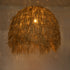 GloboStar® GUADELOUPE 02159 Boho Κρεμαστό Φωτιστικό Μονόφωτο 1 x E27 AC220-240V IP20 - Φ120 x Υ100cm - Καφέ Σκούρο Φυσική Ράφια Νήμα Πλέγμα Καμπάνα - 5 Χρόνια Εγγύηση - ledmania.gr