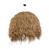 GloboStar® GUADELOUPE 02159 Boho Κρεμαστό Φωτιστικό Μονόφωτο 1 x E27 AC220-240V IP20 - Φ120 x Υ100cm - Καφέ Σκούρο Φυσική Ράφια Νήμα Πλέγμα Καμπάνα - 5 Χρόνια Εγγύηση - ledmania.gr