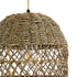 GloboStar® SAINTLUCIA 02160 Boho Κρεμαστό Φωτιστικό Οροφής Μονόφωτο 1 x E27 AC220-240V IP20 - Φ30 x Υ90cm - Χακί Σχοινί με Μπεζ Φυσική Ράφια Νήμα Πλεγμα Καμπάνα - 5 Χρόνια Εγγύηση - ledmania.gr