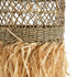 GloboStar® SAINTLUCIA 02160 Boho Κρεμαστό Φωτιστικό Οροφής Μονόφωτο 1 x E27 AC220-240V IP20 - Φ30 x Υ90cm - Χακί Σχοινί με Μπεζ Φυσική Ράφια Νήμα Πλεγμα Καμπάνα - 5 Χρόνια Εγγύηση - ledmania.gr