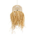 GloboStar® BASSETERRE 02162 Boho Κρεμαστό Φωτιστικό Οροφής Μονόφωτο 1 x E27 AC220-240V IP20 - Φ35 x Υ60cm - Μπεζ Ξύλινο Μπαμπού με Μπεζ Φυσική Ράφια Νήμα Πλεγμα Καμπάνα - 5 Χρόνια Εγγύηση - ledmania.gr