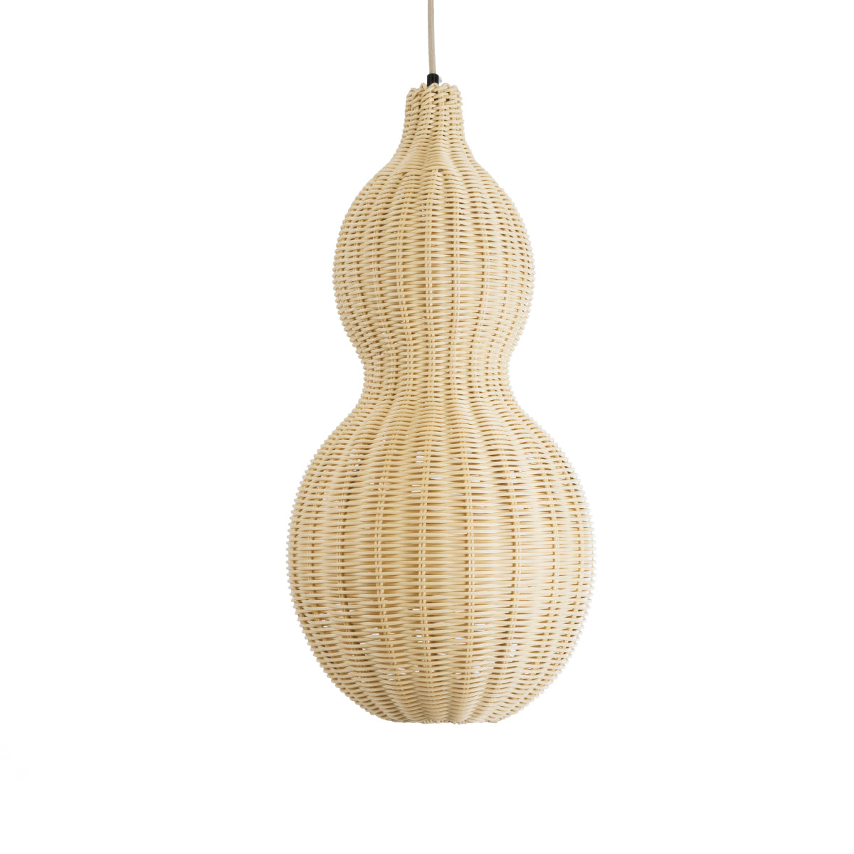 GloboStar® KINGSTOWN 02168 Boho Φωτιστικό Οροφής Μονόφωτο 1 x E27 AC220-240V IP20 - Φ30 x Υ60cm - Μπεζ Ξύλινο Μπαμπού Πλέγμα - 5 Χρόνια Εγγύηση - ledmania.gr