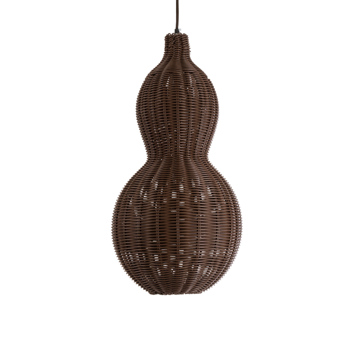 GloboStar® KINGSTOWN 02169 Boho Φωτιστικό Οροφής Μονόφωτο 1 x E27 AC220-240V IP20 - Φ30 x Υ60cm - Καφέ Ξύλινο Μπαμπού Πλέγμα - 5 Χρόνια Εγγύηση - ledmania.gr