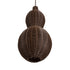 GloboStar® KINGSTOWN 02169 Boho Φωτιστικό Οροφής Μονόφωτο 1 x E27 AC220-240V IP20 - Φ30 x Υ60cm - Καφέ Ξύλινο Μπαμπού Πλέγμα - 5 Χρόνια Εγγύηση - ledmania.gr