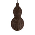 GloboStar® KINGSTOWN 02169 Boho Φωτιστικό Οροφής Μονόφωτο 1 x E27 AC220-240V IP20 - Φ30 x Υ60cm - Καφέ Ξύλινο Μπαμπού Πλέγμα - 5 Χρόνια Εγγύηση - ledmania.gr