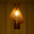 GloboStar® MIHIRO 02172 Boho Κρεμαστό Φωτιστικό Οροφής Μονόφωτο 1 x E27 AC220-240V IP20 - Φ32 x Υ56cm - Καφέ Ξύλινο Πλέγμα - 5 Χρόνια Εγγύηση - ledmania.gr