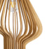 GloboStar® MIHIRO 02172 Boho Κρεμαστό Φωτιστικό Οροφής Μονόφωτο 1 x E27 AC220-240V IP20 - Φ32 x Υ56cm - Καφέ Ξύλινο Πλέγμα - 5 Χρόνια Εγγύηση - ledmania.gr