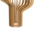 GloboStar® MIHIRO 02172 Boho Κρεμαστό Φωτιστικό Οροφής Μονόφωτο 1 x E27 AC220-240V IP20 - Φ32 x Υ56cm - Καφέ Ξύλινο Πλέγμα - 5 Χρόνια Εγγύηση - ledmania.gr