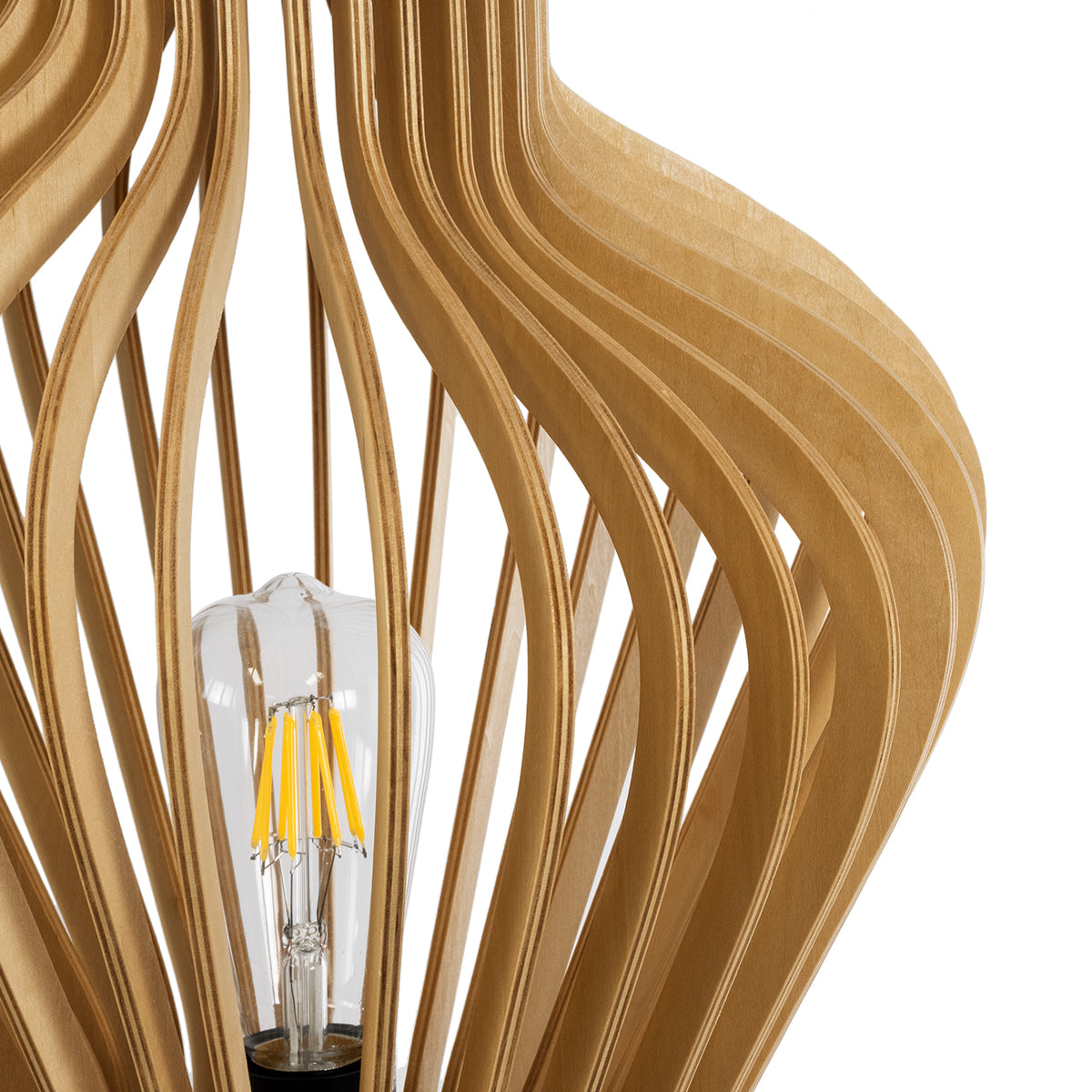 GloboStar® MIHIRO 02176 Boho Επιτραπέζιο Φωτιστικό Μονόφωτο 1 x E27 AC220-240V IP20 - Φ33 x Υ57cm - Καφέ Ξύλινο με Μαύρη Μεταλλική Βάση Πλέγμα - 5 Χρόνια Εγγύηση - ledmania.gr