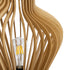 GloboStar® MIHIRO 02176 Boho Επιτραπέζιο Φωτιστικό Μονόφωτο 1 x E27 AC220-240V IP20 - Φ33 x Υ57cm - Καφέ Ξύλινο με Μαύρη Μεταλλική Βάση Πλέγμα - 5 Χρόνια Εγγύηση - ledmania.gr