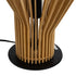 GloboStar® MIHIRO 02176 Boho Επιτραπέζιο Φωτιστικό Μονόφωτο 1 x E27 AC220-240V IP20 - Φ33 x Υ57cm - Καφέ Ξύλινο με Μαύρη Μεταλλική Βάση Πλέγμα - 5 Χρόνια Εγγύηση - ledmania.gr