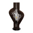 GloboStar® MIHIRO 02177 Boho Επιτραπέζιο Φωτιστικό Μονόφωτο 1 x E27 AC220-240V IP20 - Φ33 x Υ57cm - Καφέ Σκούρο Ξύλινο με Μαύρη Μεταλλική Βάση Πλέγμα - 5 Χρόνια Εγγύηση - ledmania.gr