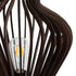 GloboStar® MIHIRO 02177 Boho Επιτραπέζιο Φωτιστικό Μονόφωτο 1 x E27 AC220-240V IP20 - Φ33 x Υ57cm - Καφέ Σκούρο Ξύλινο με Μαύρη Μεταλλική Βάση Πλέγμα - 5 Χρόνια Εγγύηση - ledmania.gr