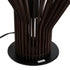 GloboStar® MIHIRO 02177 Boho Επιτραπέζιο Φωτιστικό Μονόφωτο 1 x E27 AC220-240V IP20 - Φ33 x Υ57cm - Καφέ Σκούρο Ξύλινο με Μαύρη Μεταλλική Βάση Πλέγμα - 5 Χρόνια Εγγύηση - ledmania.gr