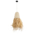 GloboStar® MARTINIQUE 02189 Boho Φωτιστικό Οροφής Μονόφωτο 1 x E27 AC220-240V IP20 - Φ34 x Υ70cm - Μπεζ Φυσική Ράφια Νήμα Πλέγμα Καμπάνα - 5 Χρόνια Εγγύηση - ledmania.gr