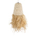 GloboStar® MARTINIQUE 02189 Boho Φωτιστικό Οροφής Μονόφωτο 1 x E27 AC220-240V IP20 - Φ34 x Υ70cm - Μπεζ Φυσική Ράφια Νήμα Πλέγμα Καμπάνα - 5 Χρόνια Εγγύηση - ledmania.gr
