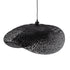GloboStar® MEXICO 02202 Boho Κρεμαστό Φωτιστικό Οροφής Μονόφωτο 1 x E27 AC220-240V IP20 - Μ85 x Π50 x Υ30cm - Μαύρο Ξύλινο Μπαμπού Πλέγμα - 5 Χρόνια Εγγύηση - ledmania.gr