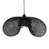 GloboStar® MEXICO 02202 Boho Κρεμαστό Φωτιστικό Οροφής Μονόφωτο 1 x E27 AC220-240V IP20 - Μ85 x Π50 x Υ30cm - Μαύρο Ξύλινο Μπαμπού Πλέγμα - 5 Χρόνια Εγγύηση - ledmania.gr