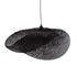 GloboStar® MEXICO 02203 Boho Κρεμαστό Φωτιστικό Οροφής Μονόφωτο 1 x E27 AC220-240V IP20 - Μ100 x Π62 x Υ33cm - Μαύρο Ξύλινο Μπαμπού Πλέγμα - 5 Χρόνια Εγγύηση - ledmania.gr