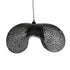 GloboStar® MEXICO 02203 Boho Κρεμαστό Φωτιστικό Οροφής Μονόφωτο 1 x E27 AC220-240V IP20 - Μ100 x Π62 x Υ33cm - Μαύρο Ξύλινο Μπαμπού Πλέγμα - 5 Χρόνια Εγγύηση - ledmania.gr