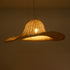 GloboStar® ESPARGOS 02214 Boho Κρεμαστό Φωτιστικό Οροφής Μονόφωτο 1 x E27 AC220-240V IP20 - Φ70 x Υ35cm - Μπεζ Ξύλινο Μπαμπού Πλέγμα - 5 Χρόνια Εγγύηση - ledmania.gr
