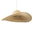 GloboStar® ESPARGOS 02214 Boho Κρεμαστό Φωτιστικό Οροφής Μονόφωτο 1 x E27 AC220-240V IP20 - Φ70 x Υ35cm - Μπεζ Ξύλινο Μπαμπού Πλέγμα - 5 Χρόνια Εγγύηση - ledmania.gr