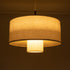 GloboStar® KATHMANDU 02226 Boho Κρεμαστό Φωτιστικό Οροφής Μονόφωτο 1 x E27 AC220-240V IP20 - Φ48 x Υ27cm - Λευκό Ύφασμα Καμπάνα - 5 Χρόνια Εγγύηση - ledmania.gr