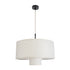 GloboStar® KATHMANDU 02226 Boho Κρεμαστό Φωτιστικό Οροφής Μονόφωτο 1 x E27 AC220-240V IP20 - Φ48 x Υ27cm - Λευκό Ύφασμα Καμπάνα - 5 Χρόνια Εγγύηση - ledmania.gr