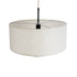 GloboStar® KATHMANDU 02226 Boho Κρεμαστό Φωτιστικό Οροφής Μονόφωτο 1 x E27 AC220-240V IP20 - Φ48 x Υ27cm - Λευκό Ύφασμα Καμπάνα - 5 Χρόνια Εγγύηση - ledmania.gr