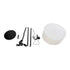 GloboStar® AYANNA 02228 Μοντέρνο Επιδαπέδιο Φωτιστικό Τρίφωτο 3 x E27 AC220-240V IP20 - Φ46 x Υ160cm - Μαύρο Μεταλλικό με Λευκό Μπεζ Καπέλο - 5 Χρόνια Εγγύηση - ledmania.gr