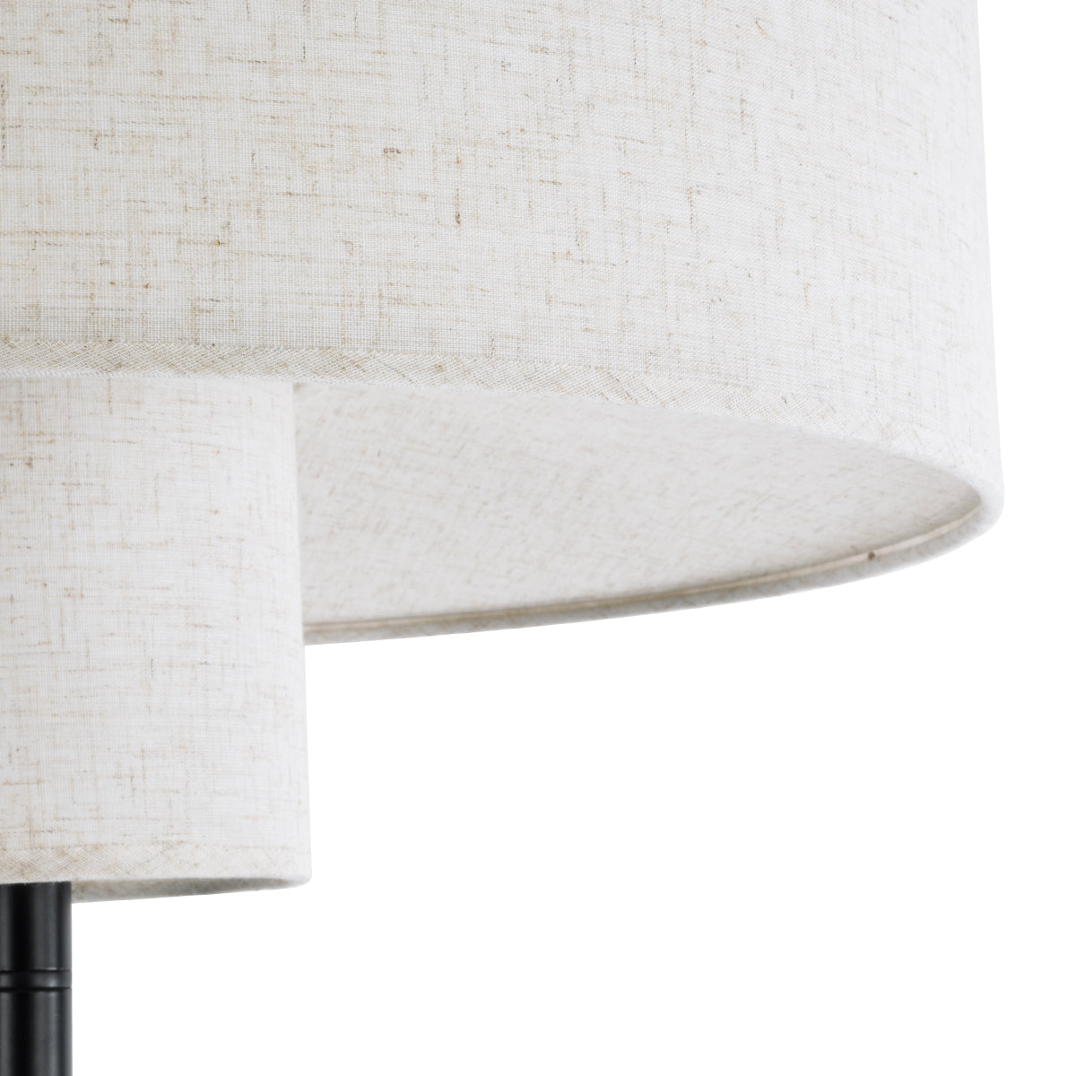 GloboStar® AYANNA 02228 Μοντέρνο Επιδαπέδιο Φωτιστικό Τρίφωτο 3 x E27 AC220-240V IP20 - Φ46 x Υ160cm - Μαύρο Μεταλλικό με Λευκό Μπεζ Καπέλο - 5 Χρόνια Εγγύηση - ledmania.gr