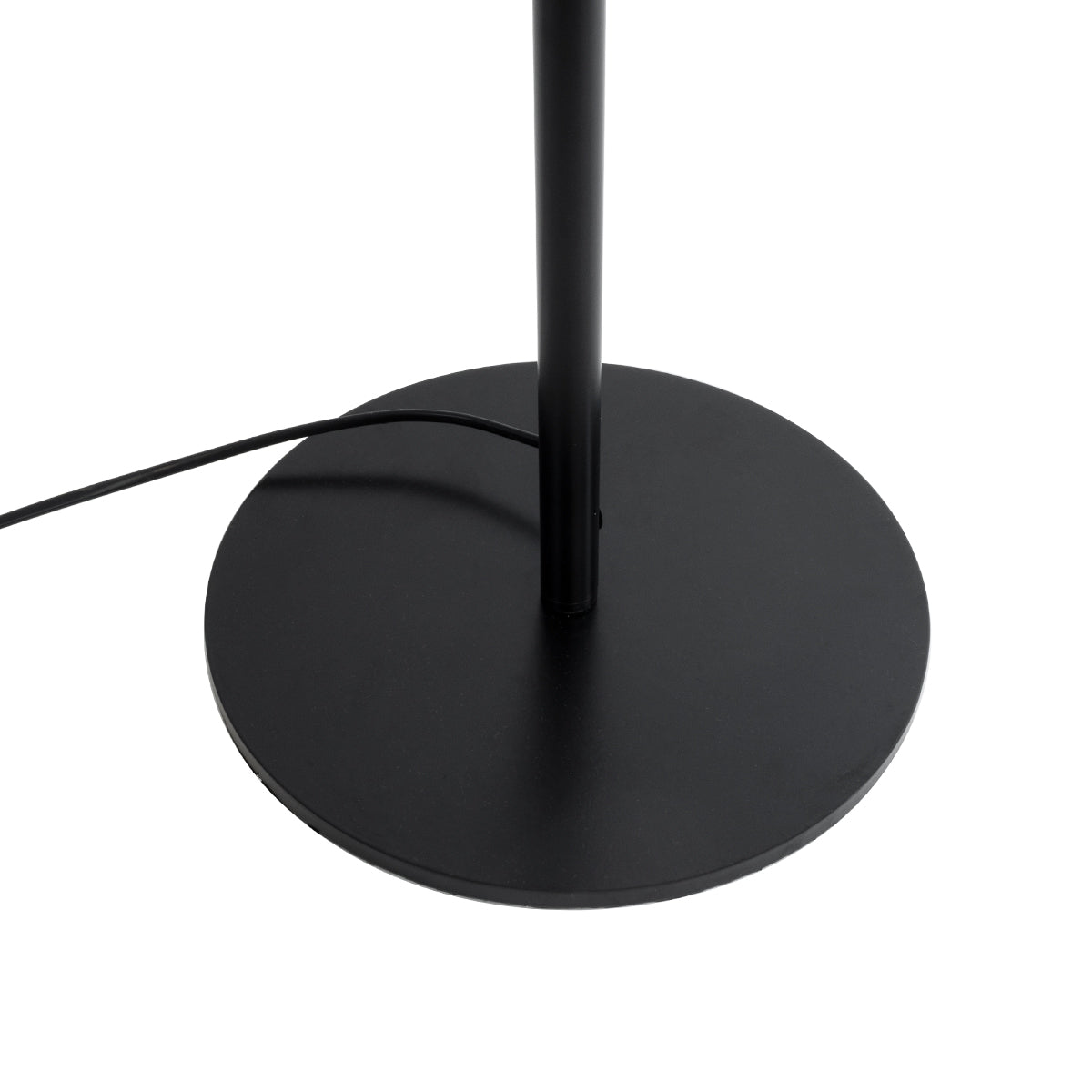 GloboStar® AYANNA 02228 Μοντέρνο Επιδαπέδιο Φωτιστικό Τρίφωτο 3 x E27 AC220-240V IP20 - Φ46 x Υ160cm - Μαύρο Μεταλλικό με Λευκό Μπεζ Καπέλο - 5 Χρόνια Εγγύηση - ledmania.gr