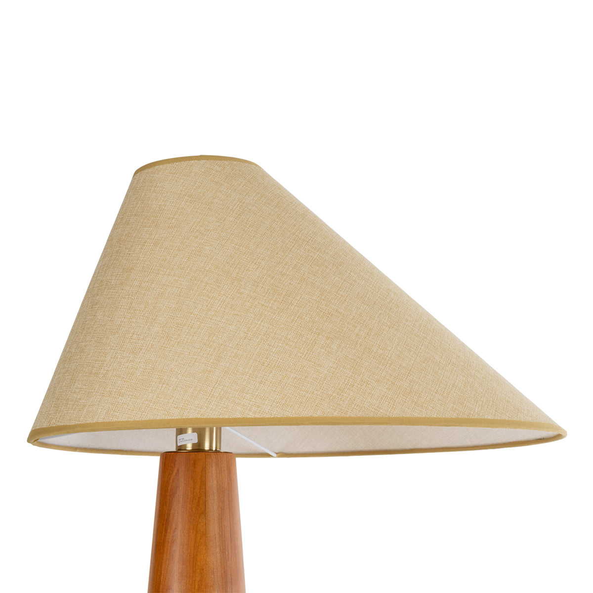 GloboStar® KAUAI 02230 Μοντέρνο Επιδαπέδιο Φωτιστικό Μονόφωτο 1 x E27 AC220-240V IP20 - Μ55 x Π42 x Υ145cm - Μπεζ Ξύλινο Καμπάνα - 5 Χρόνια Εγγύηση - ledmania.gr